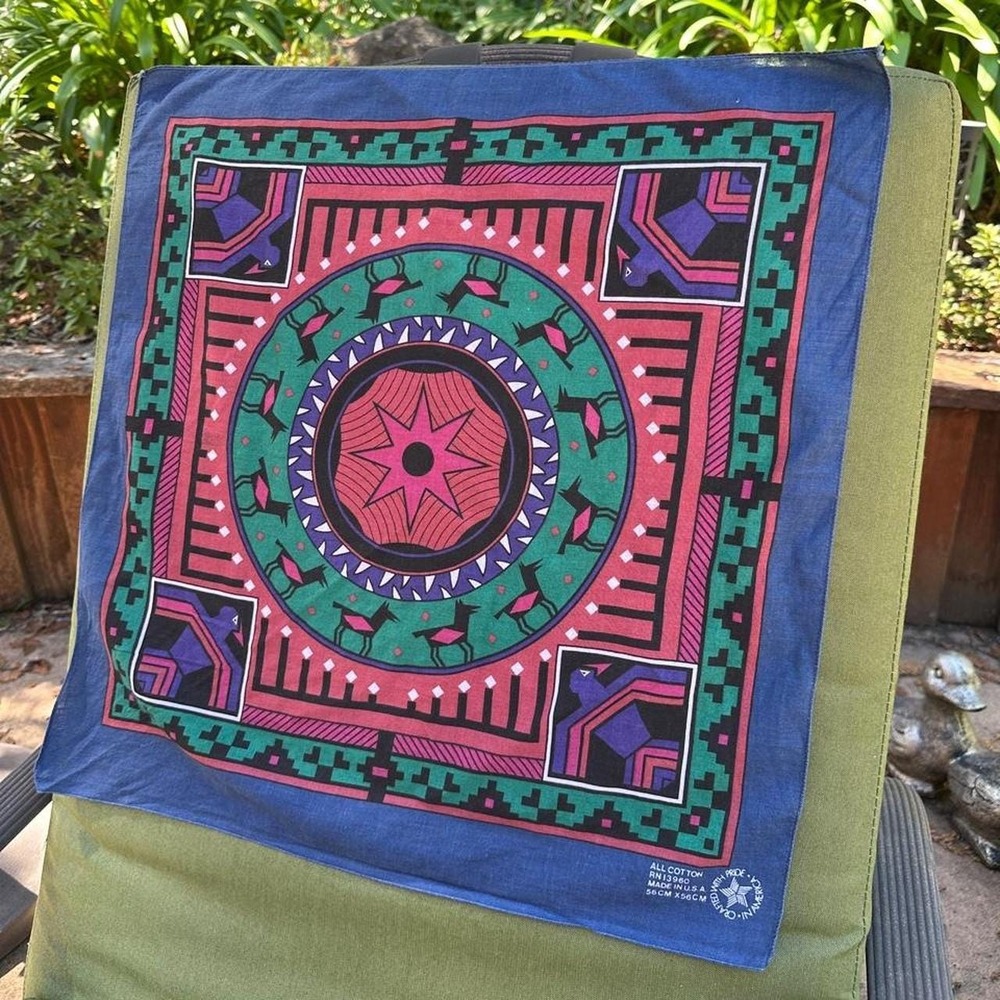 Vintage 70's Native American Style Bandana